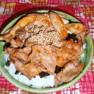 ピリ辛韓国風豚丼